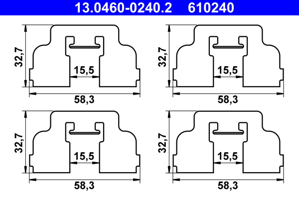 Rem montageset ATE 13.0460-0240.2