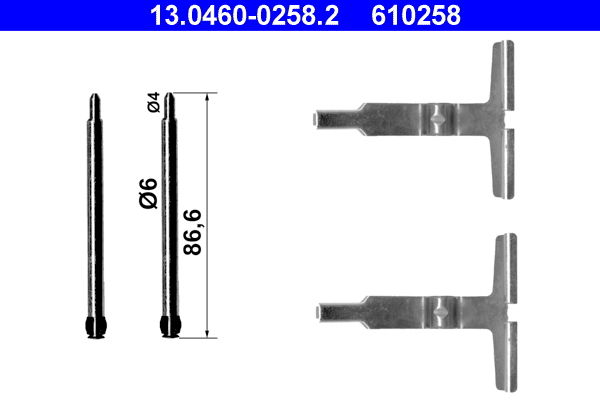 Rem montageset ATE 13.0460-0258.2