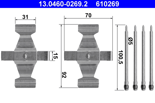 Rem montageset ATE 13.0460-0269.2