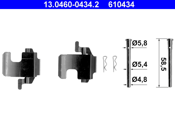 Rem montageset ATE 13.0460-0434.2