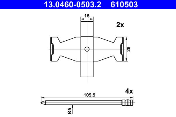 Rem montageset ATE 13.0460-0503.2