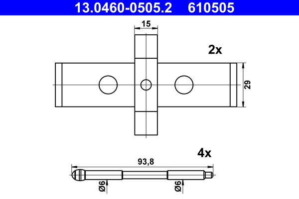 Rem montageset ATE 13.0460-0505.2