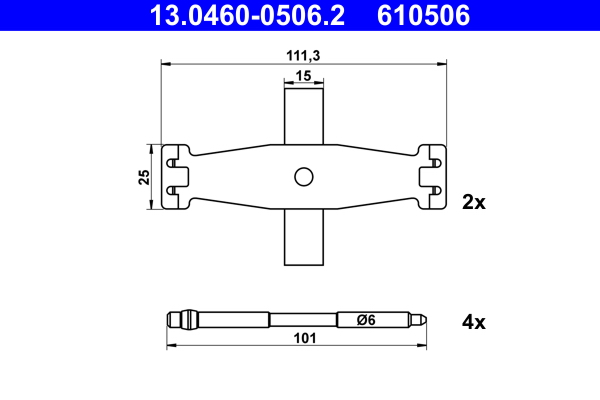 Rem montageset ATE 13.0460-0506.2