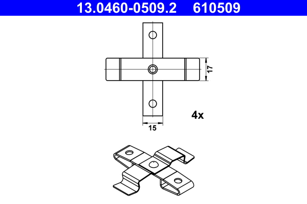 Rem montageset ATE 13.0460-0509.2