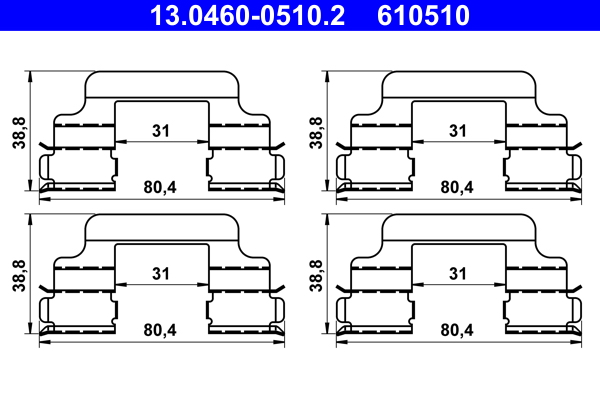 Rem montageset ATE 13.0460-0510.2