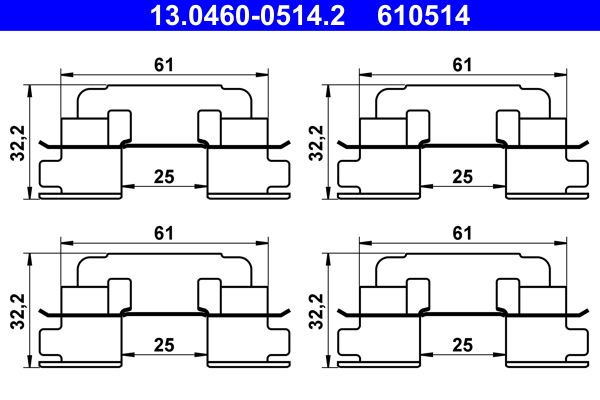 Rem montageset ATE 13.0460-0514.2