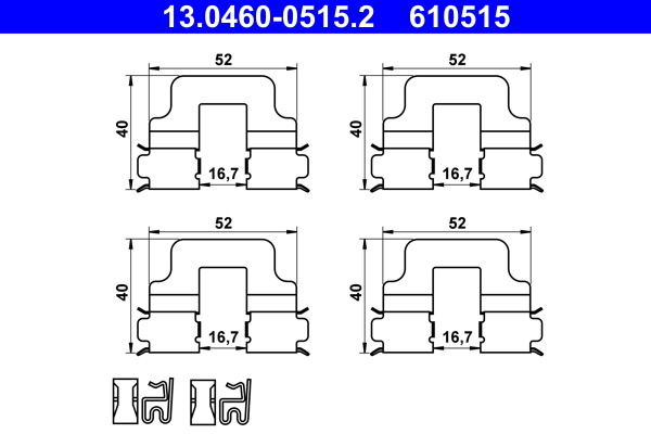 Rem montageset ATE 13.0460-0515.2