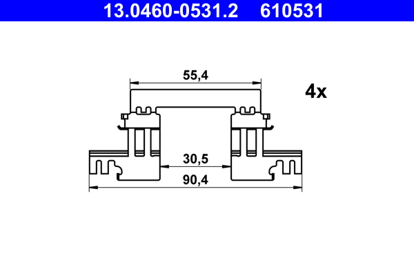 Rem montageset ATE 13.0460-0531.2