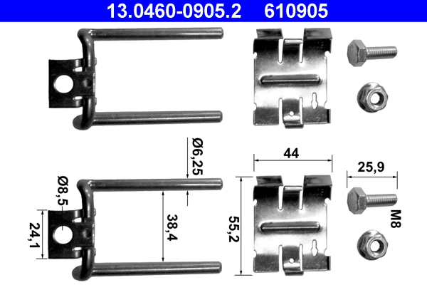Rem montageset ATE 13.0460-0905.2