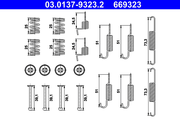 Rem montageset ATE 03.0137-9323.2