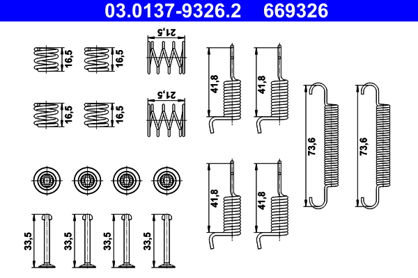 Rem montageset ATE 03.0137-9326.2