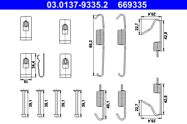 Rem montageset ATE 03.0137-9335.2