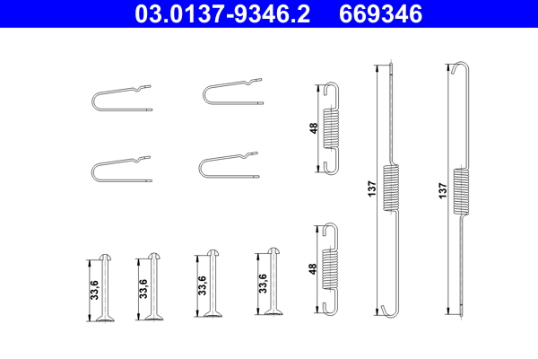 Rem montageset ATE 03.0137-9346.2