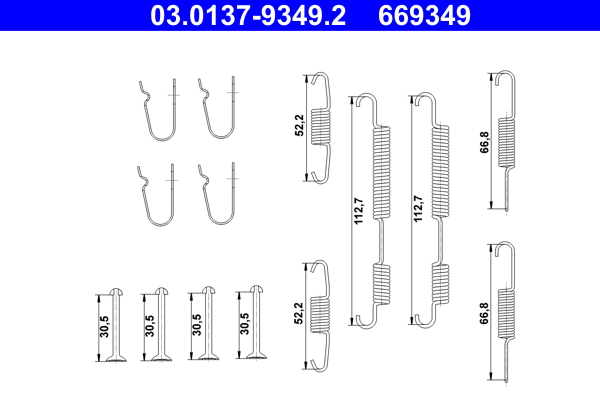 Rem montageset ATE 03.0137-9349.2