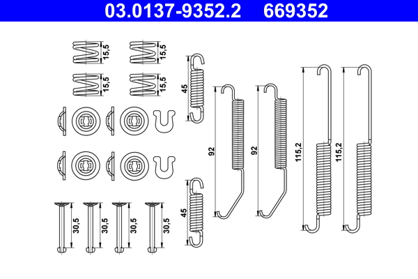 Rem montageset ATE 03.0137-9352.2