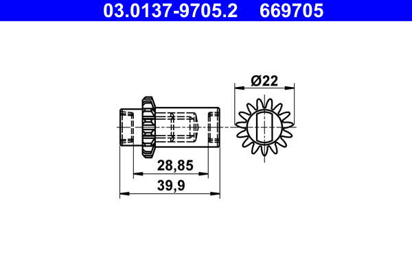 Rem montageset ATE 03.0137-9705.2