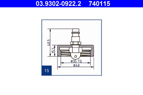 Ontluchtingsaansluiting ATE 03.9302-0922.2