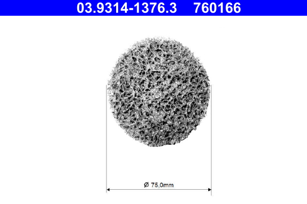 Reinigingsschijf, reinigingsschijf wielnaaf ATE 03.9314-1376.3