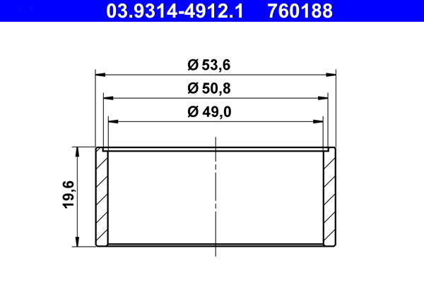 Montagering, stofkap (remzadelzuiger) ATE 03.9314-4912.1