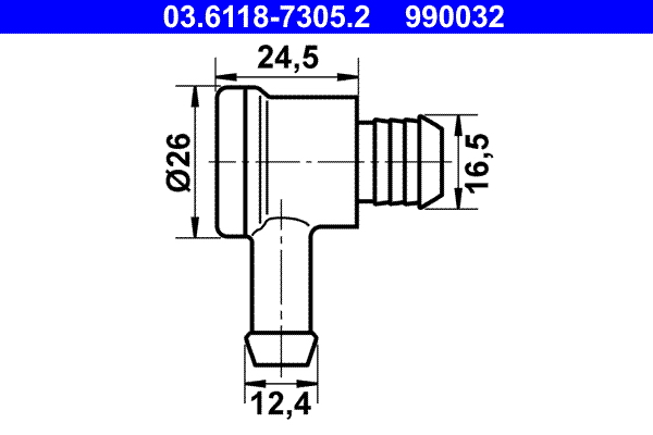 Verbindingsstuk veerbok ATE 03.6118-7305.2