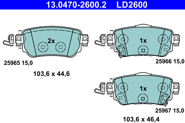 Remblokset ATE 13.0470-2600.2