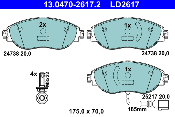 Remblokset ATE 13.0470-2617.2