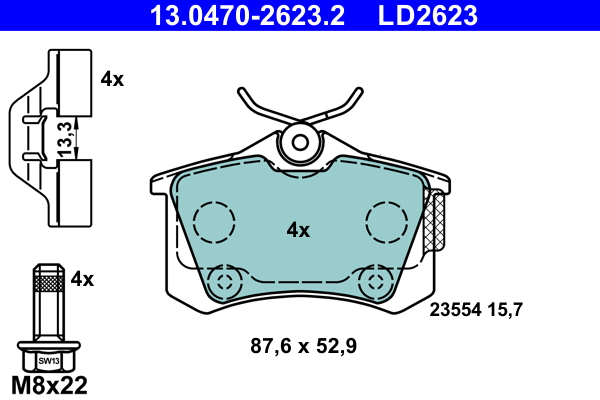 Remblokset ATE 13.0470-2623.2