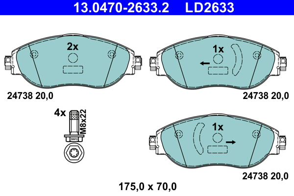 Remblokset ATE 13.0470-2633.2