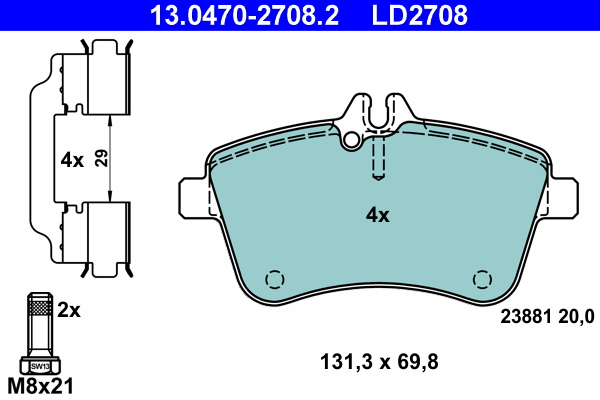 Remblokset ATE 13.0470-2708.2