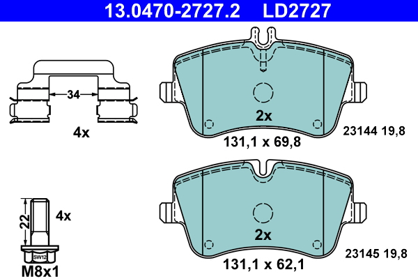 Remblokset ATE 13.0470-2727.2