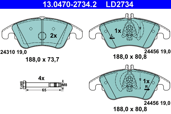 Remblokset ATE 13.0470-2734.2