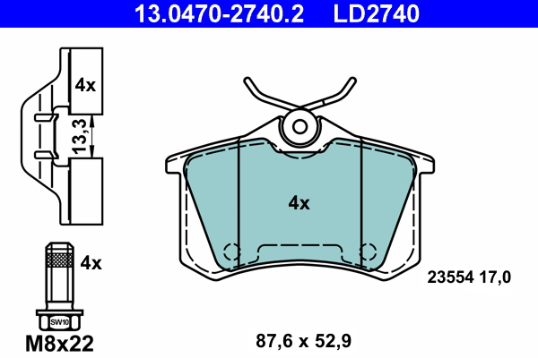 Remblokset ATE 13.0470-2740.2