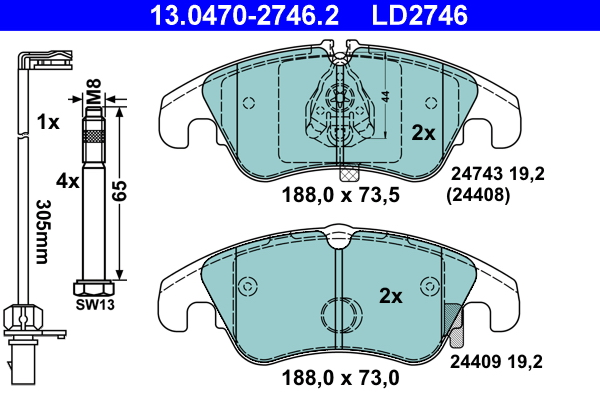 Remblokset ATE 13.0470-2746.2