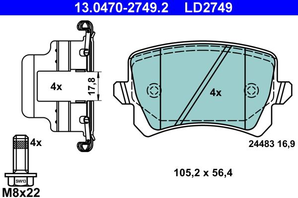 Remblokset ATE 13.0470-2749.2