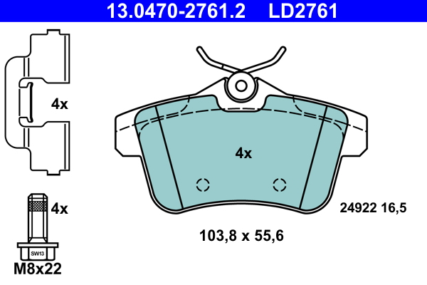 Remblokset ATE 13.0470-2761.2