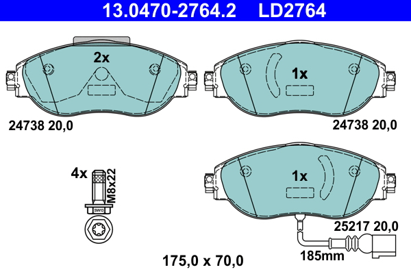 Remblokset ATE 13.0470-2764.2