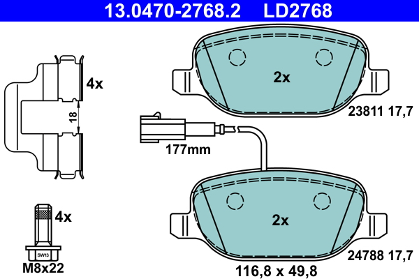 Remblokset ATE 13.0470-2768.2