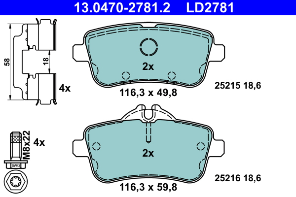 Remblokset ATE 13.0470-2781.2