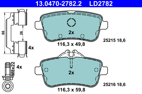 Remblokset ATE 13.0470-2782.2