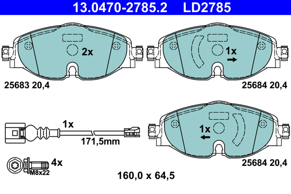 Remblokset ATE 13.0470-2785.2