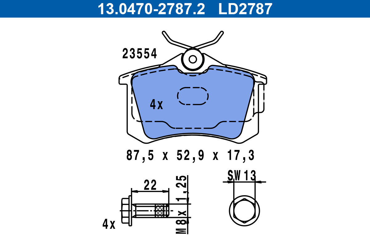 Remblokset ATE 13.0470-2787.2