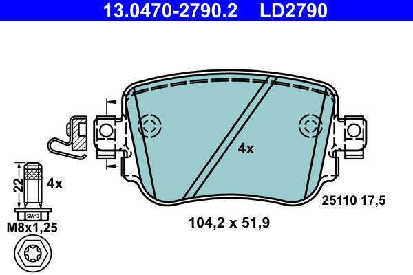 Remblokset ATE 13.0470-2790.2