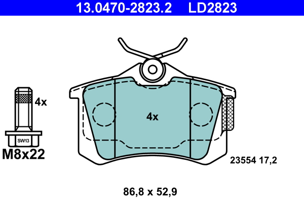 Remblokset ATE 13.0470-2823.2