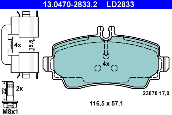 Remblokset ATE 13.0470-2833.2