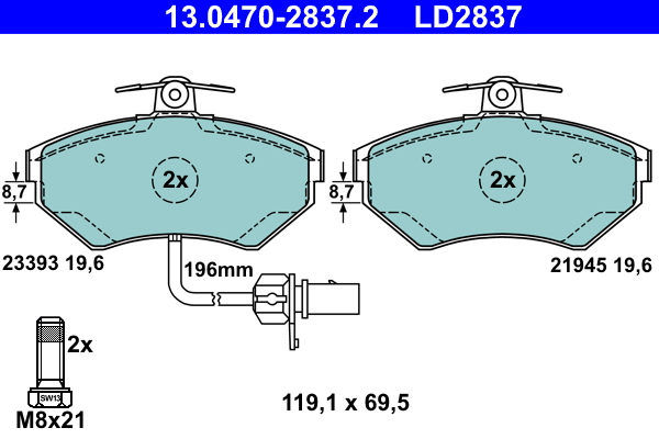 Remblokset ATE 13.0470-2837.2