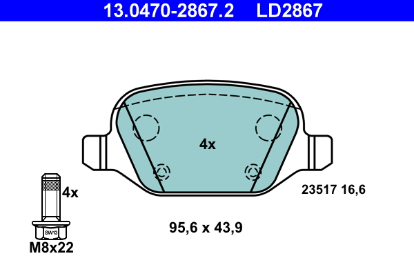 Remblokset ATE 13.0470-2867.2