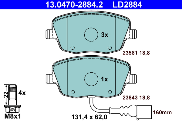 Remblokset ATE 13.0470-2884.2