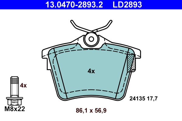 Remblokset ATE 13.0470-2893.2