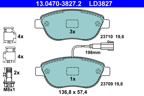 Remblokset ATE 13.0470-3827.2