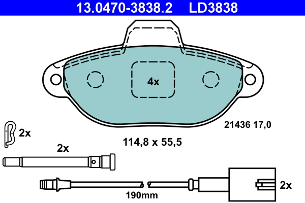 Remblokset ATE 13.0470-3838.2